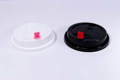 Cup Cover black + red heart plug (For hard Cups)
